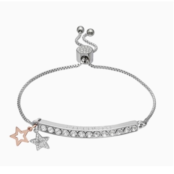 Brilliance Swarovski Crystal Bar Adjustable Bracelet - Picture 1 of 6